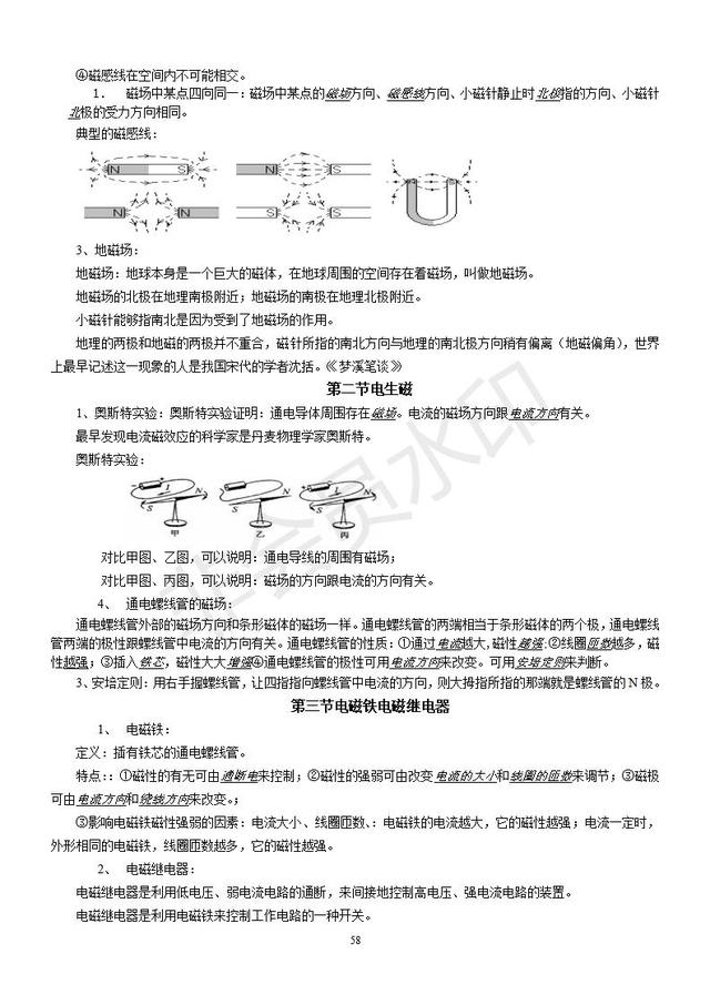 2019中考物理复习知识点