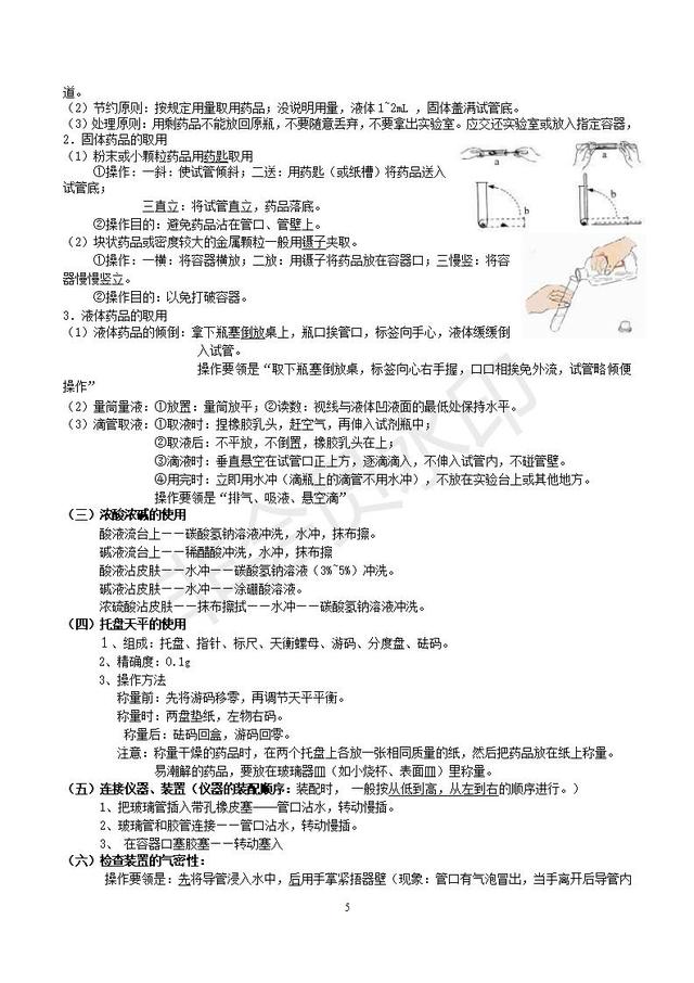 人教版初三化学知识点分章知识点总结