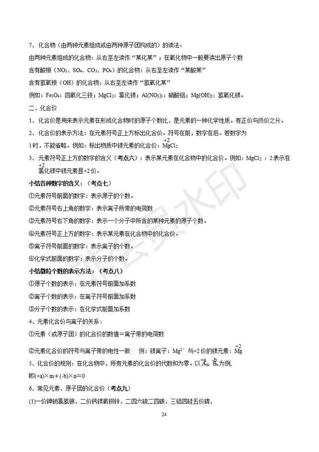 人教版初三化学总复习分章精品资料