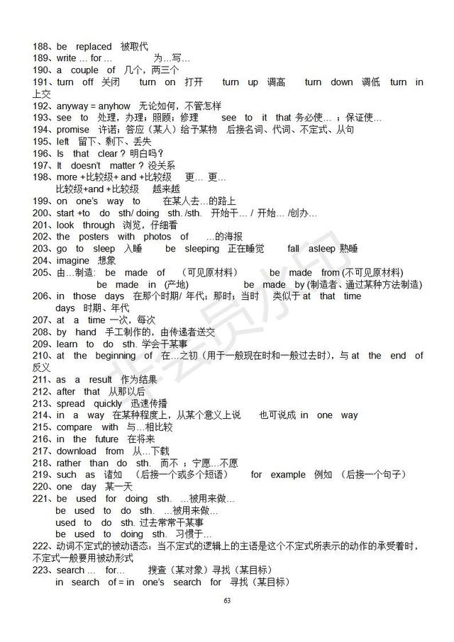 外研版初中7年级-九年级英语知识点汇总