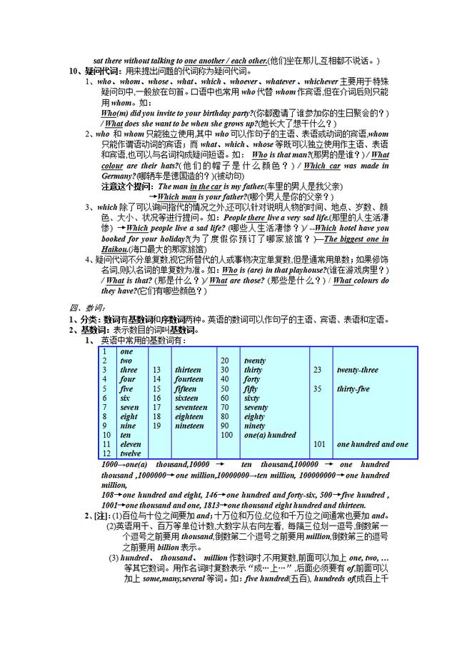 初中英语语法大全「知识点总结」，可打印