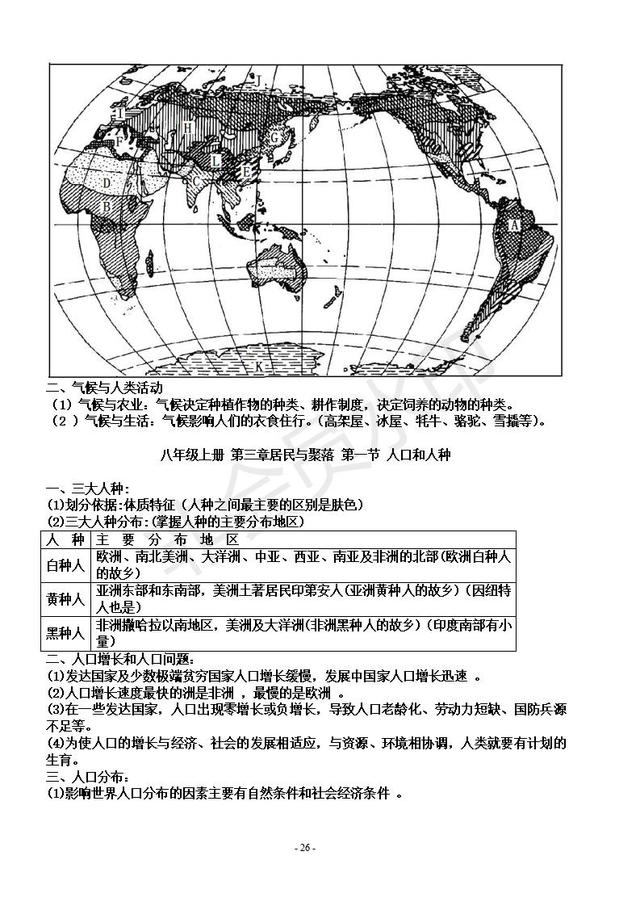 中考地理复习提纲