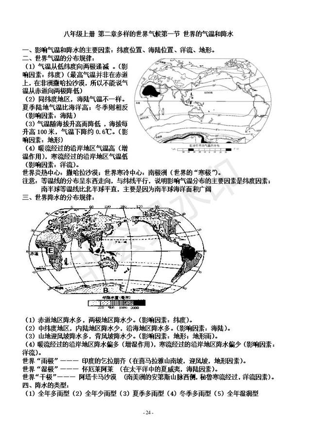 中考地理复习提纲