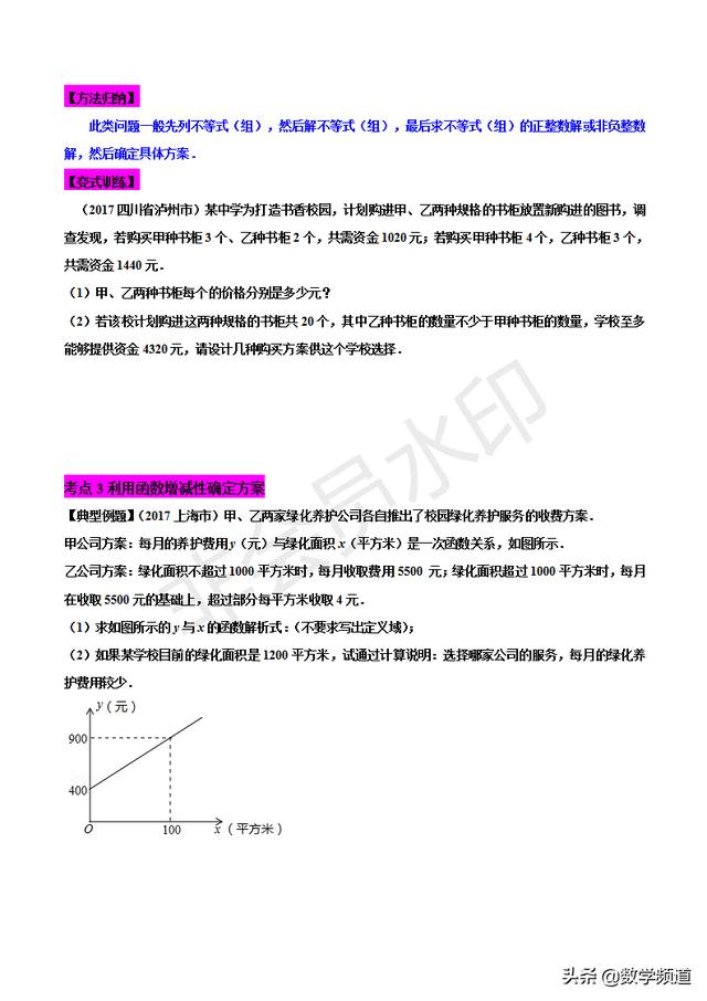 初中数学15个专题-（十四）方案设计问题