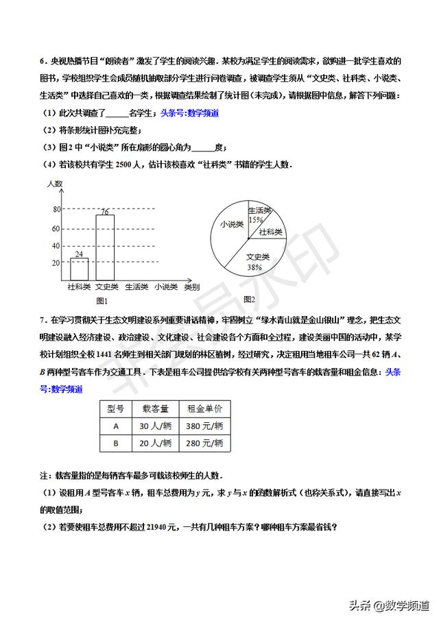 初中数学15个专题-（十五）图像信息类问题