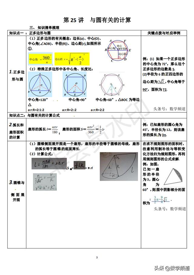 初中数学8大模块最全知识点精解析-（七）圆