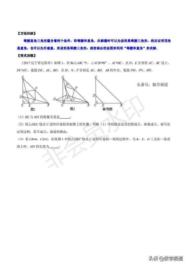 初中数学15个专题-（七）直角三角形问题