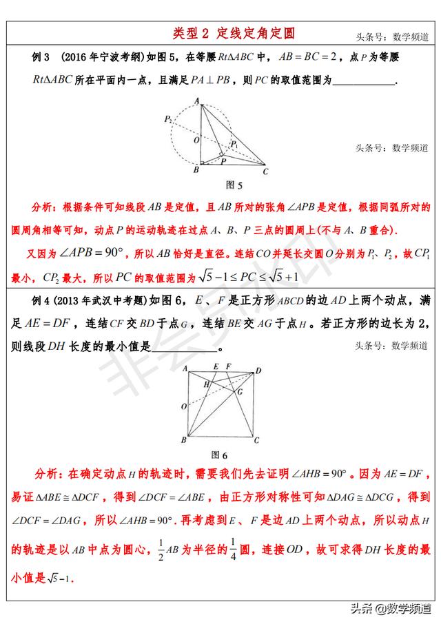 初中数学几何最值问题-隐圆最值模型