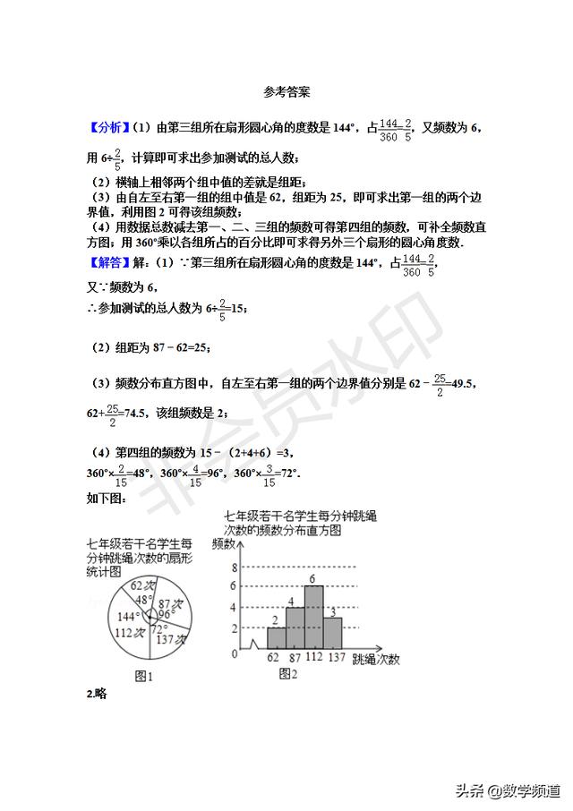 暑期小课堂：七升八（第六节统计与概率）