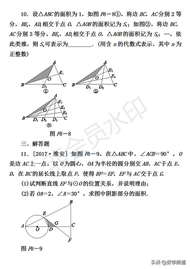 初中数学-八大技巧专题-（八）面积训练