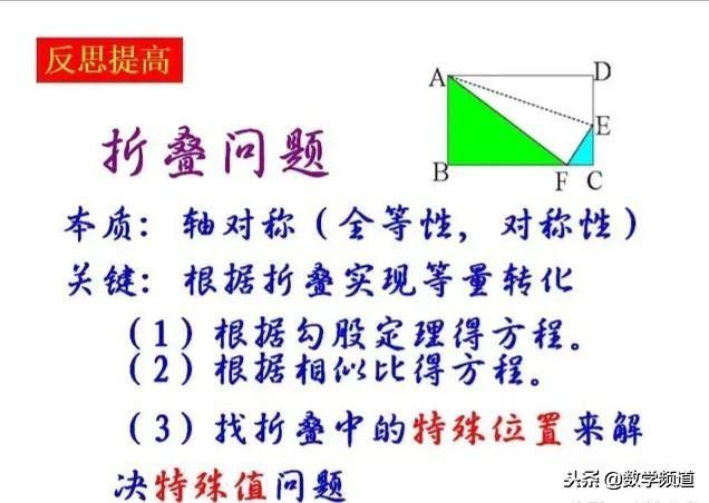 矩形中的翻折问题-专项讨论