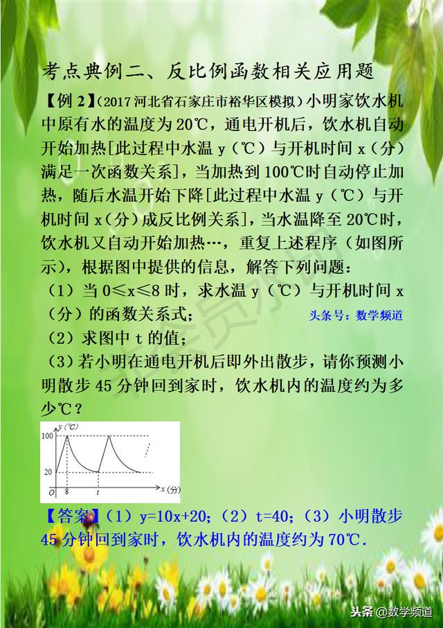 初中数学-黄金知识点-（十六）函数的应用