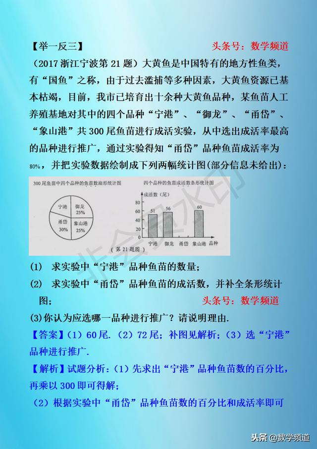 初中数学-黄金知识点-（十八）数据的搜集与整理