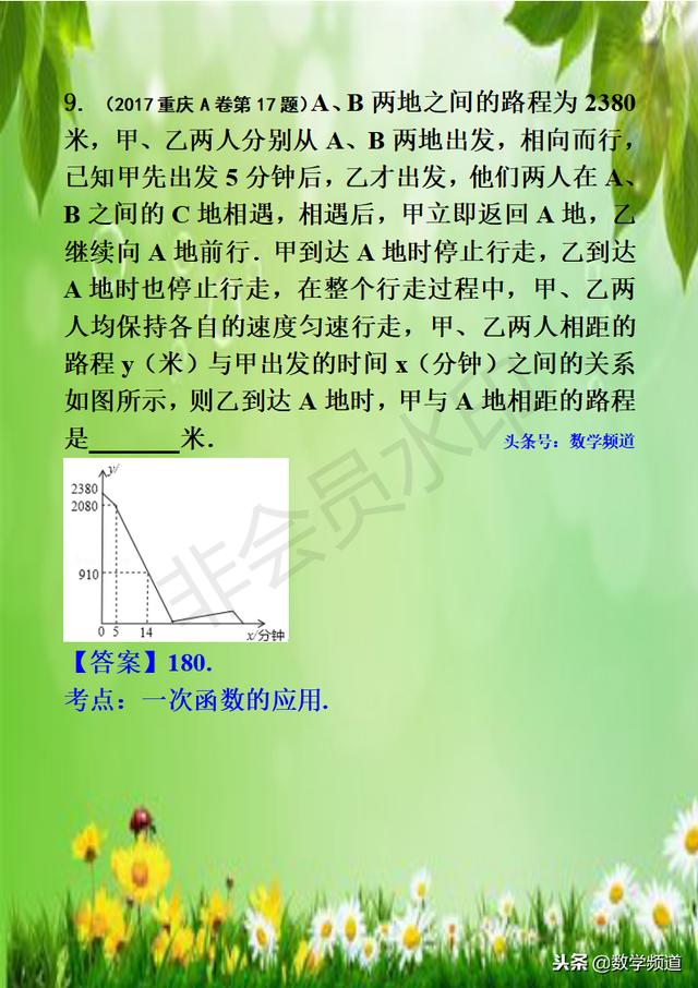 初中数学-系列知识点-（十三）一次函数