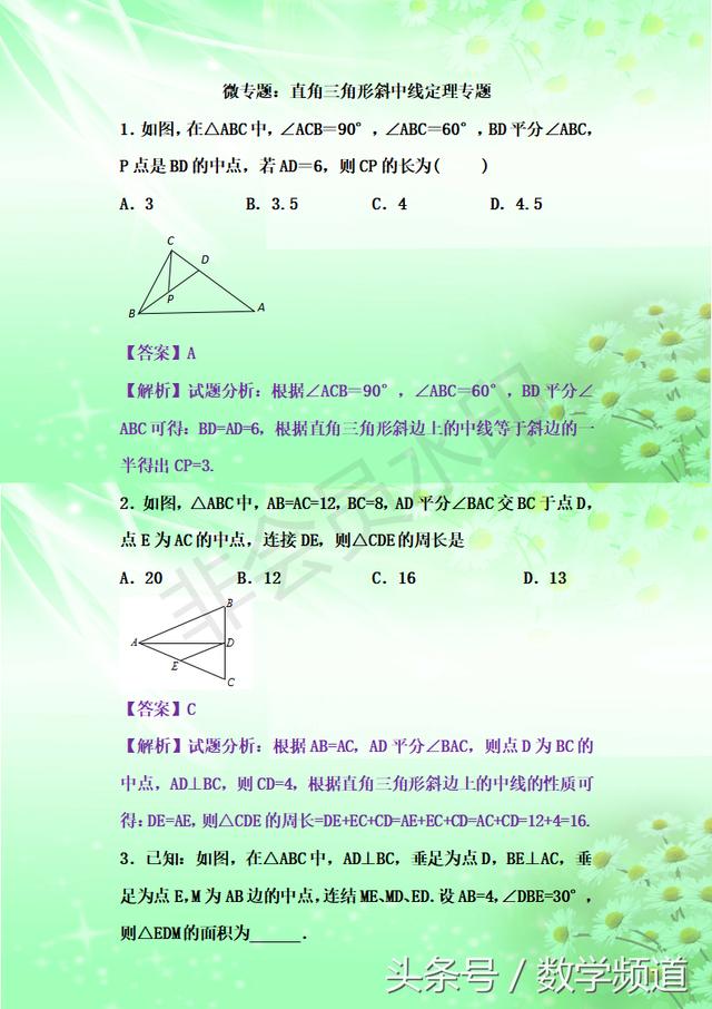 直角三角形微专题-精准提炼，一次攻关