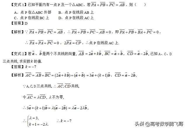 高考知识点精讲（21）平面向量的概念、线性运算及坐标运算