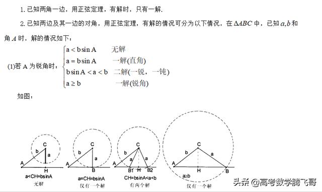 高考精讲知识点（23）：正弦、余弦定理及解三角形