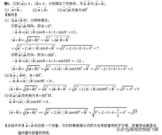 高考知识点精讲（22）：平面向量的数量积及应用