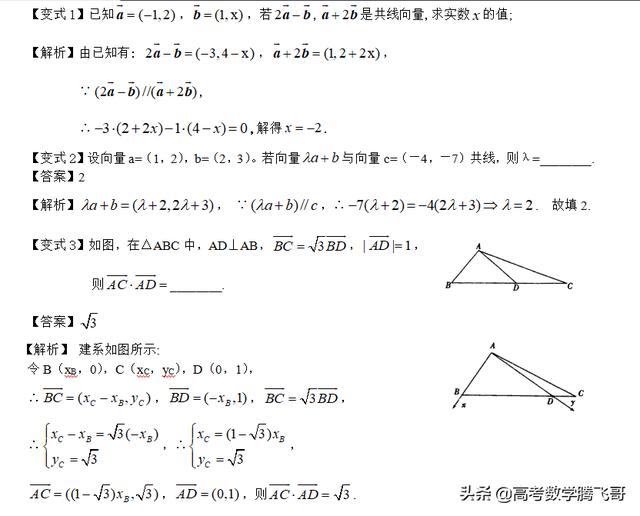 高考知识点精讲（21）平面向量的概念、线性运算及坐标运算