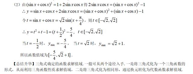 高考知识点精讲（19:）：三角函数的最值与综合应用