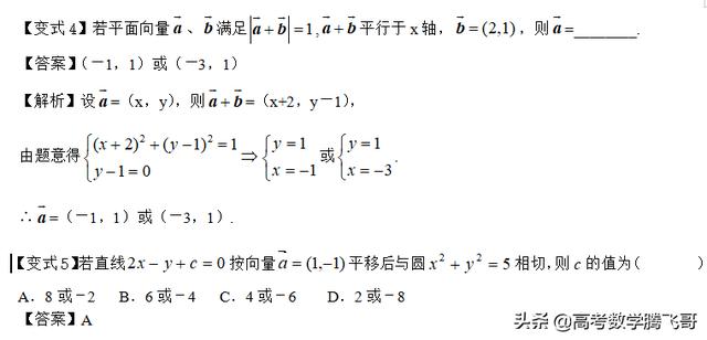 高考知识点精讲（21）平面向量的概念、线性运算及坐标运算