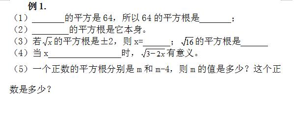 《实数》中包含的数学概念及例题强化训练