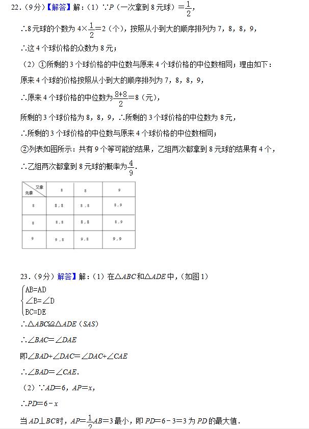 2019年河北省中考数学试卷（含详细解析）