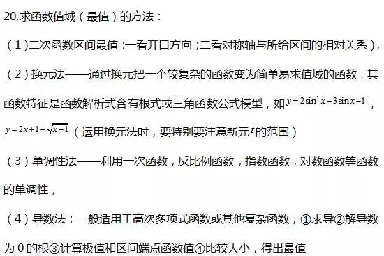 高考数学函数、不等式、三角函数等68条知识点汇总，还不收藏？