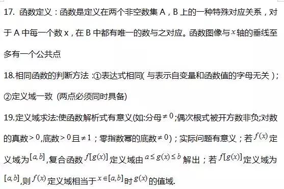 高考数学函数、不等式、三角函数等68条知识点汇总，还不收藏？