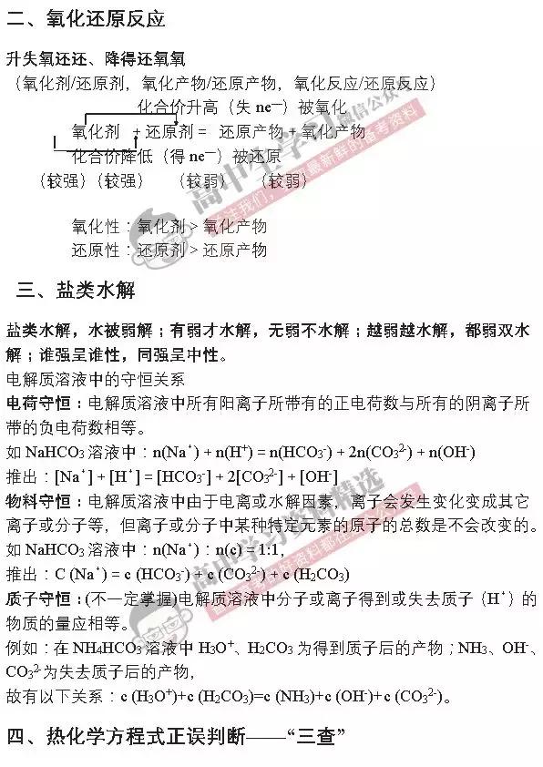 高中化学必背知识要点全在这里，一次性为你划出重点！