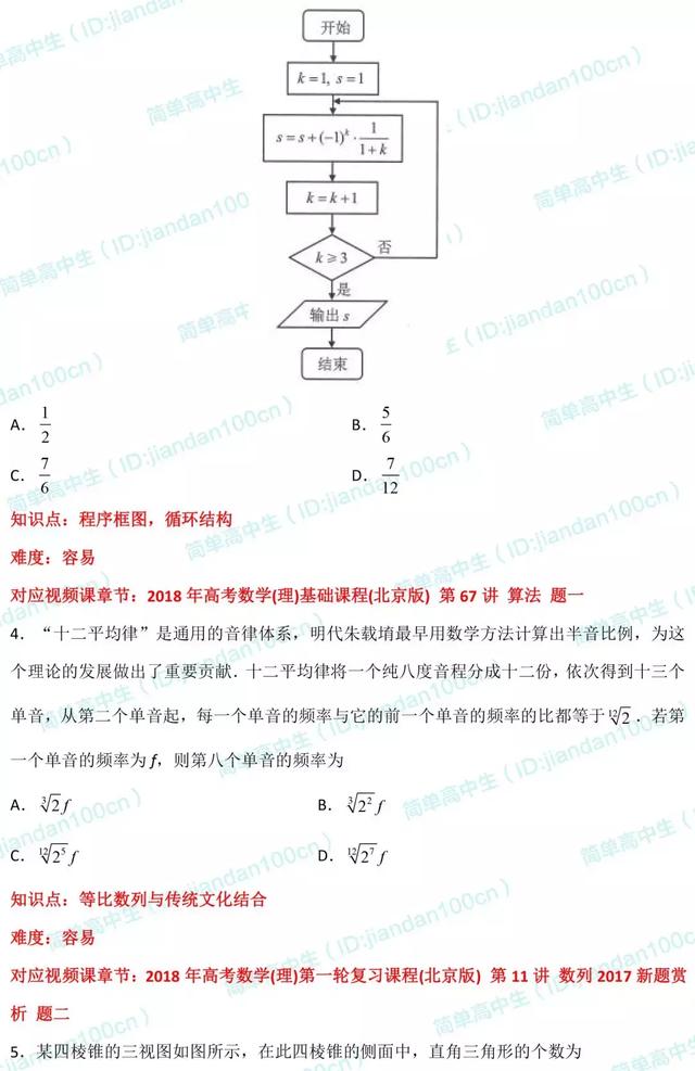 必刷题丨2018年高考理数「选择题」真题汇总