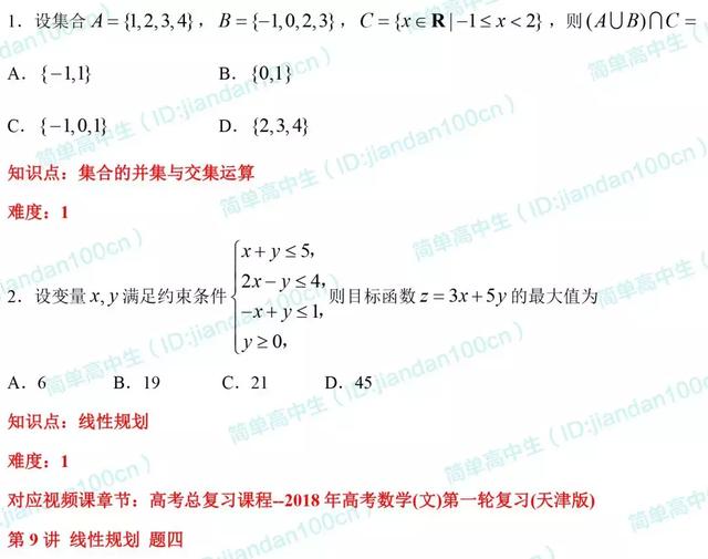 必刷题丨2018年高考文数「选择题」真题汇总