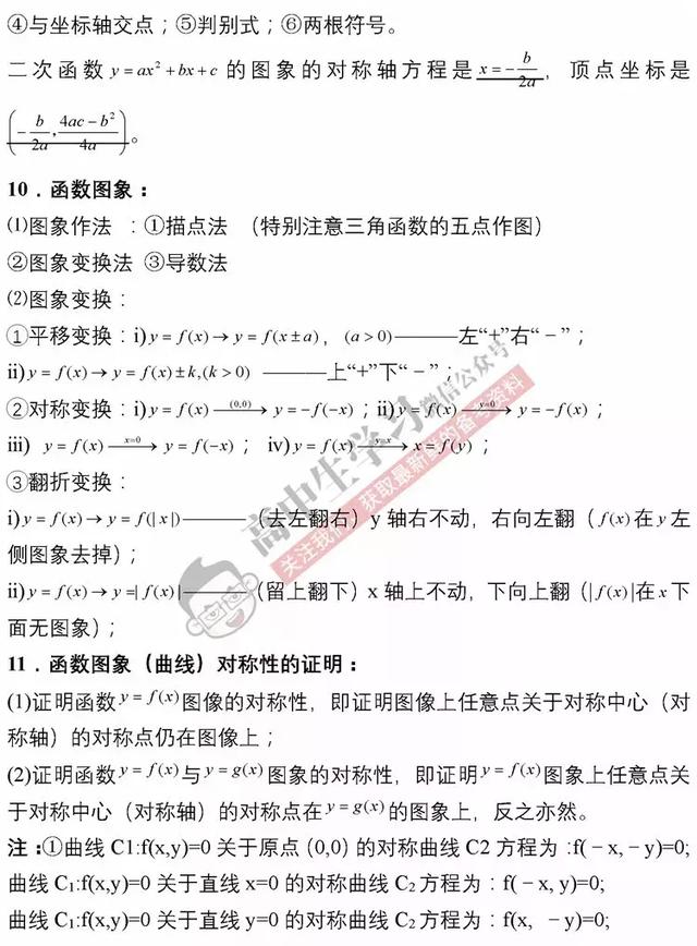 背熟这份高中数学基础知识清单，数学轻松突破100！