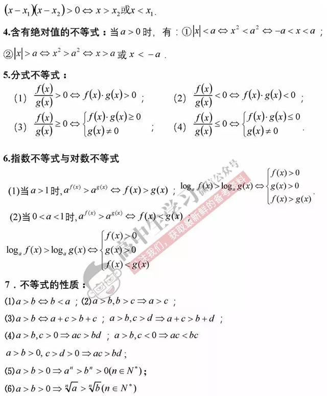 背熟这份高中数学基础知识清单，数学轻松突破100！