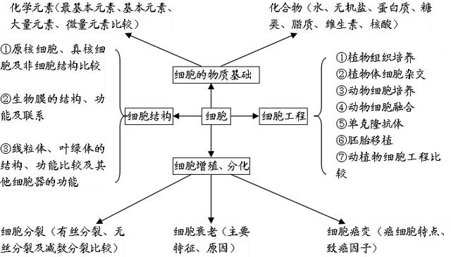 高中生物知识结构图全汇总！一目了然，简直太棒了！收藏！