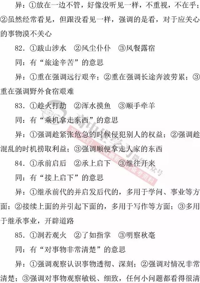 高中语文「必修1-5」常考成语知识清单｜期末应考必备！