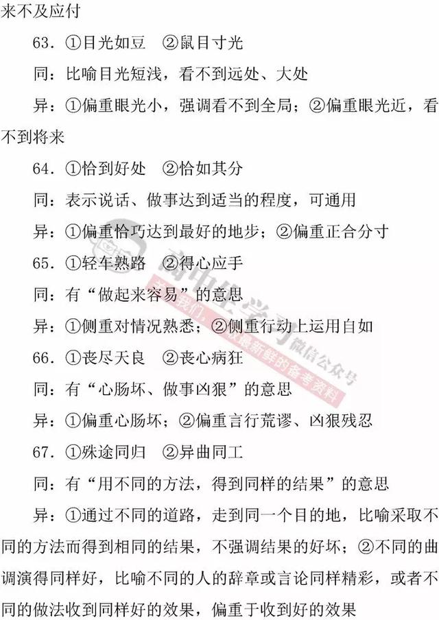 高中语文「必修1-5」常考成语知识清单｜期末应考必备！