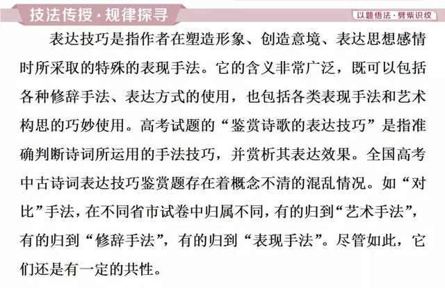 诗词鉴赏：高考语文鉴赏诗歌的表达技巧总结！