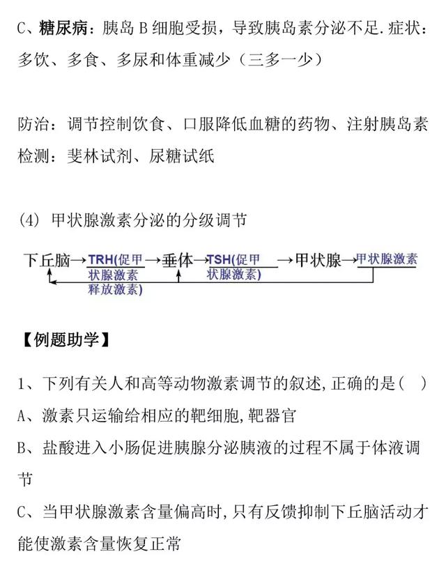 【高考生物】人和动物的激素调节的知识详解