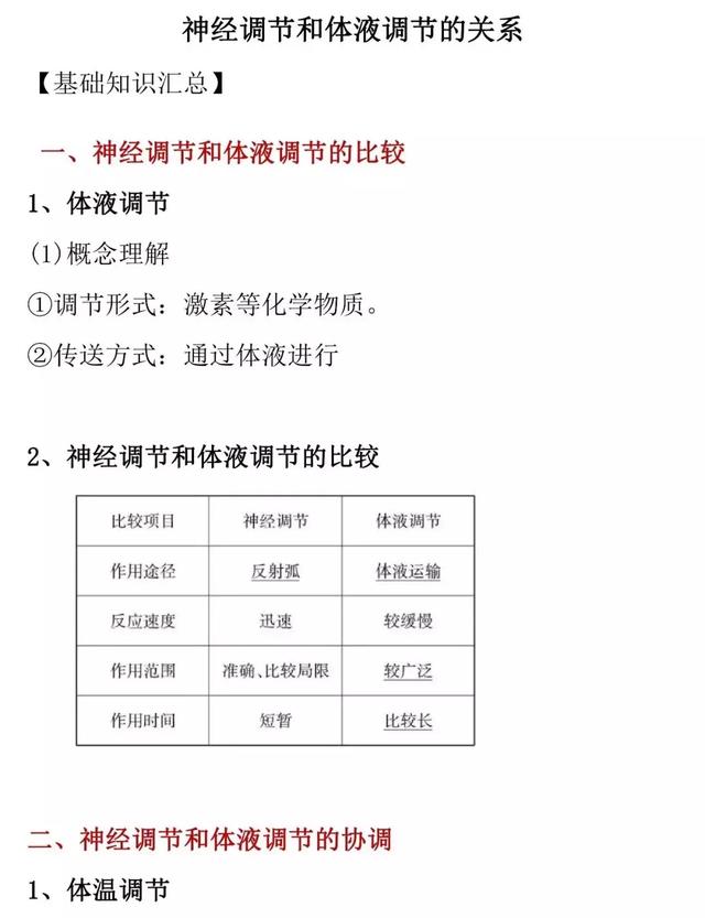 【高考生物】神经调节和体液调节的关系的知识详解