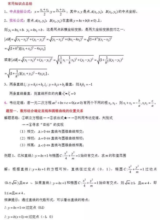 高考数学常考知识点+题型汇总，高考数学有90%可能考到这些