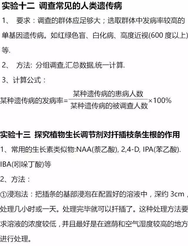 高考生物全部试验总结+人物总结，赶快收藏！