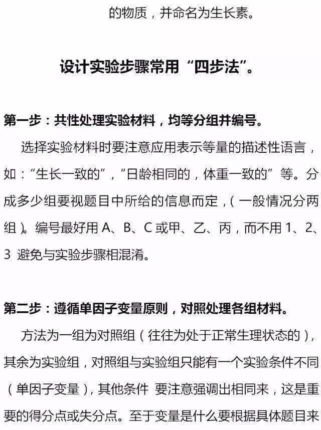 高考生物全部试验总结+人物总结，赶快收藏！