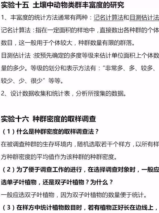 高考生物全部试验总结+人物总结，赶快收藏！