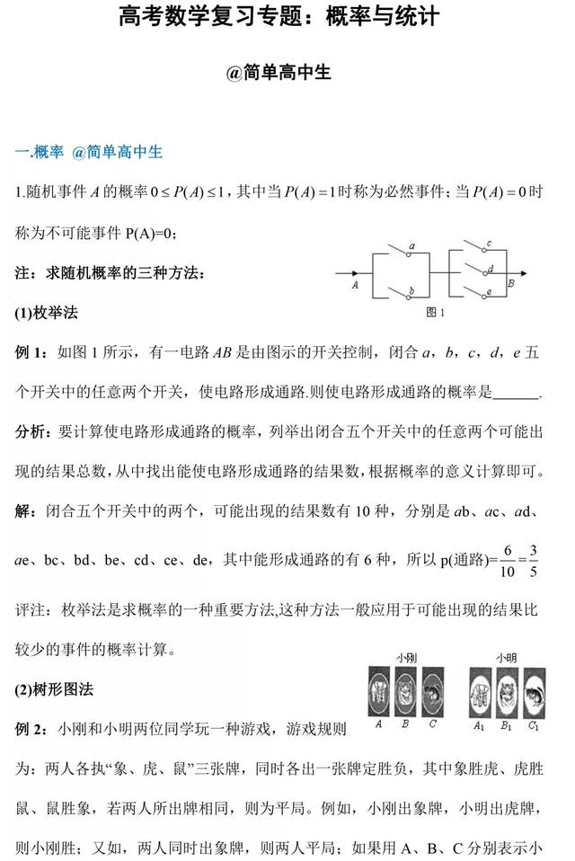 高考数学必考的「概率与统计」考点汇编，收藏起来慢慢看