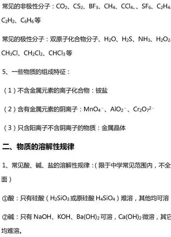 高中无机化学基础知识点大汇总