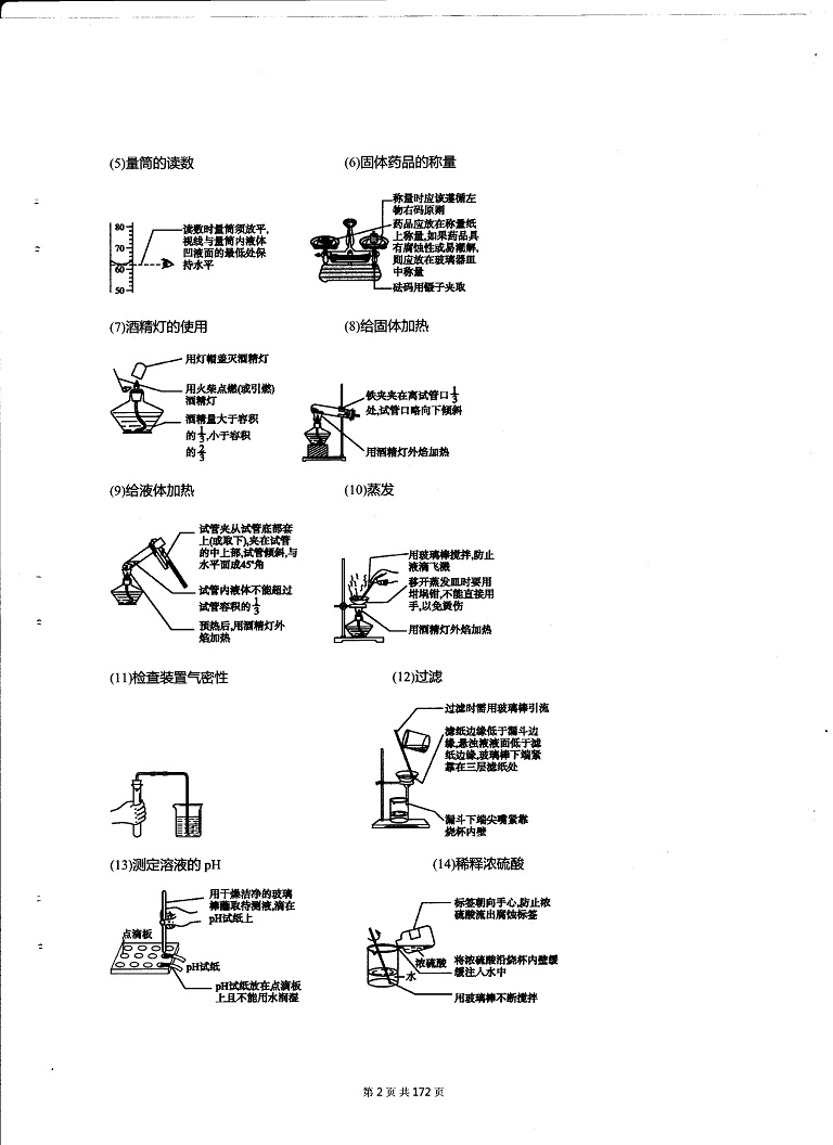 初中化学决胜中考-常用仪器及基本实验操作