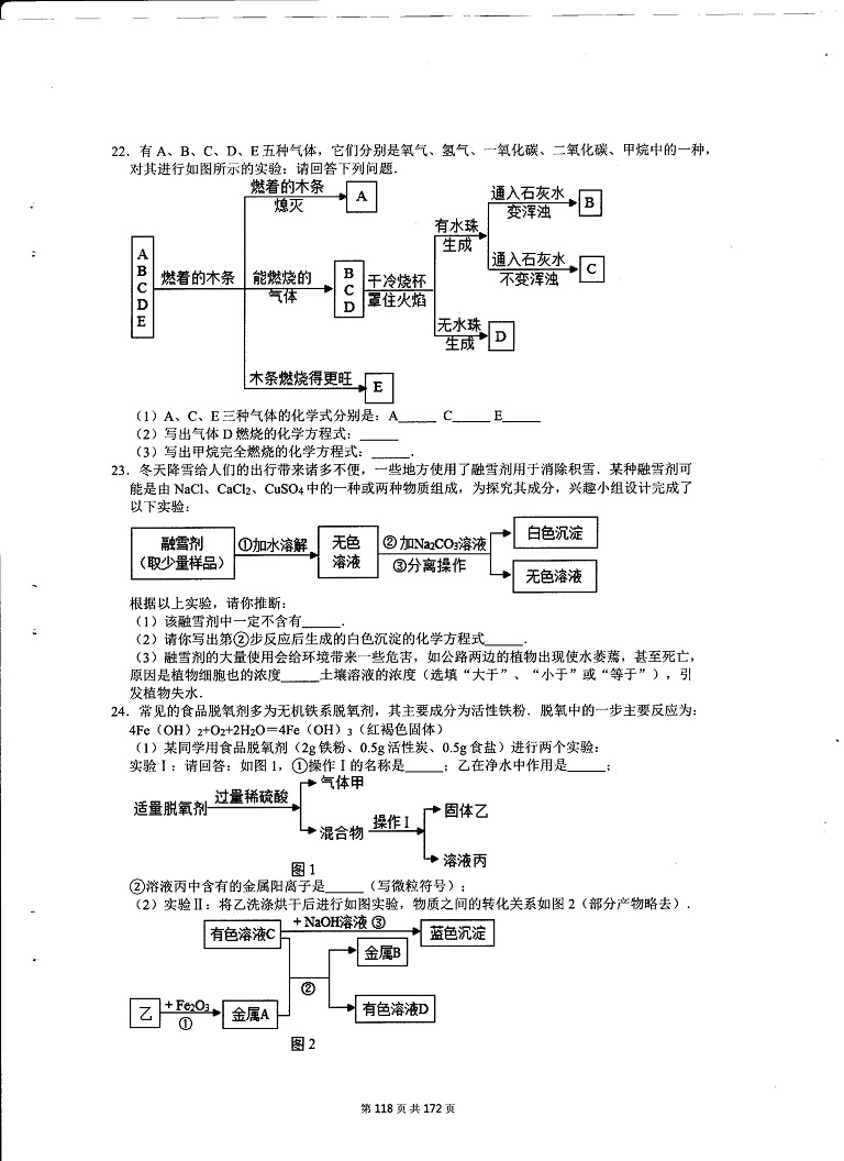 初中化学决胜中考-必练题型01篇