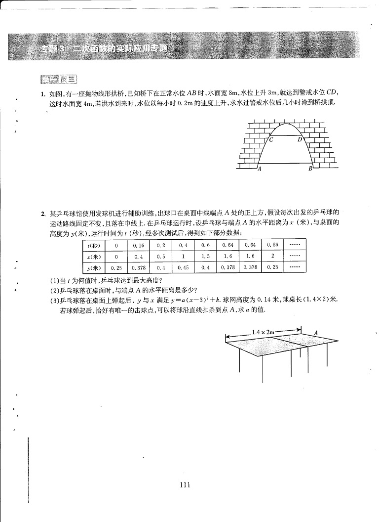 初中数学易错题常考题解题模型-二次函数的应用专题