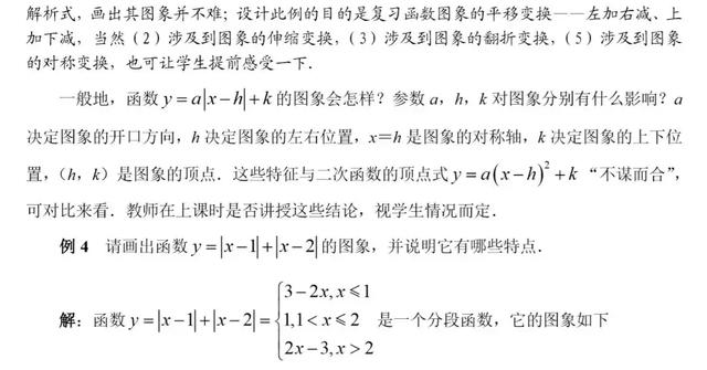 初高中数学衔接专题教程（9）——绝对值型函数的图像